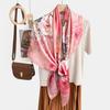 New fashion 111 mulberry silk silk scarf, women's Spring Festival gift for elders to keep warm 111 silk collection