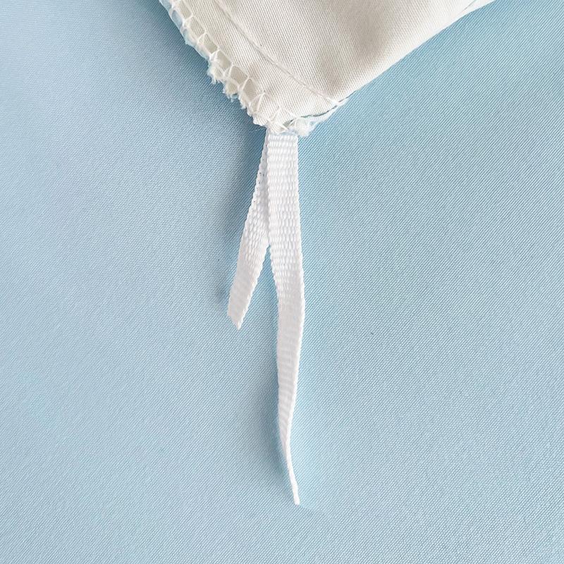 Korean Style Bedding Set Washed Cotton Duvet Cover Set Twin Double Queen Size Quilt Cover Fitted/Flat Sheet Pillowcase Bed Linen