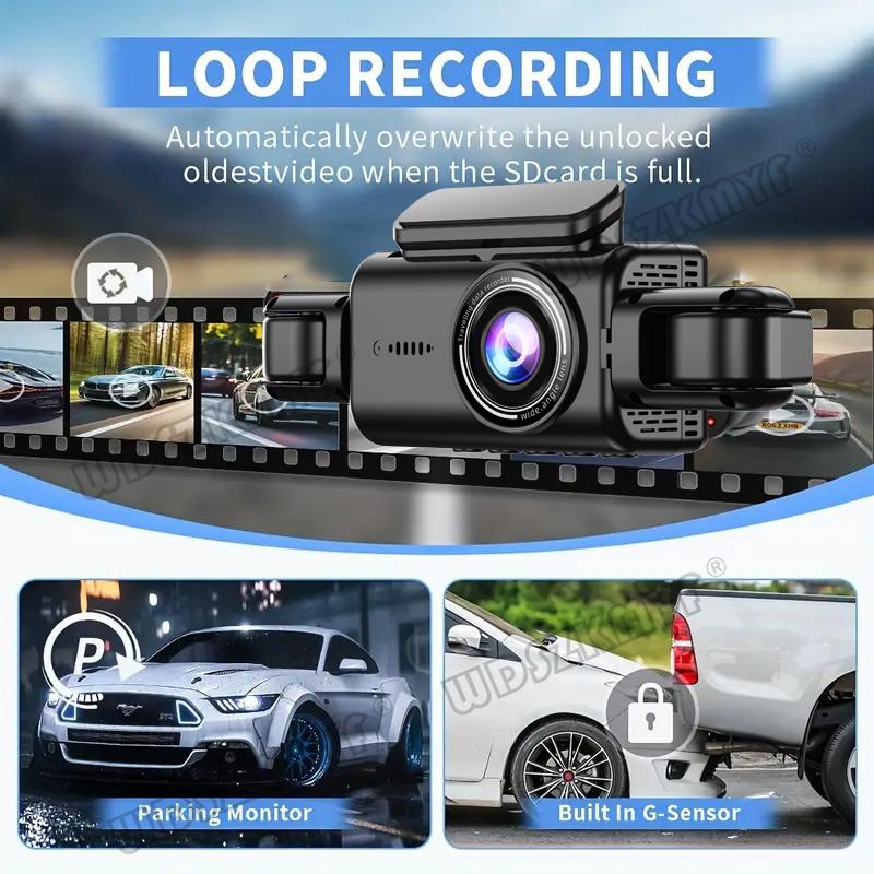 4 Lens Dash Cam 4*1080P Video Recorder For Car DVR 360°Auto WiFi Black Box Night Vision 24H Parking Monitor Car Assecories