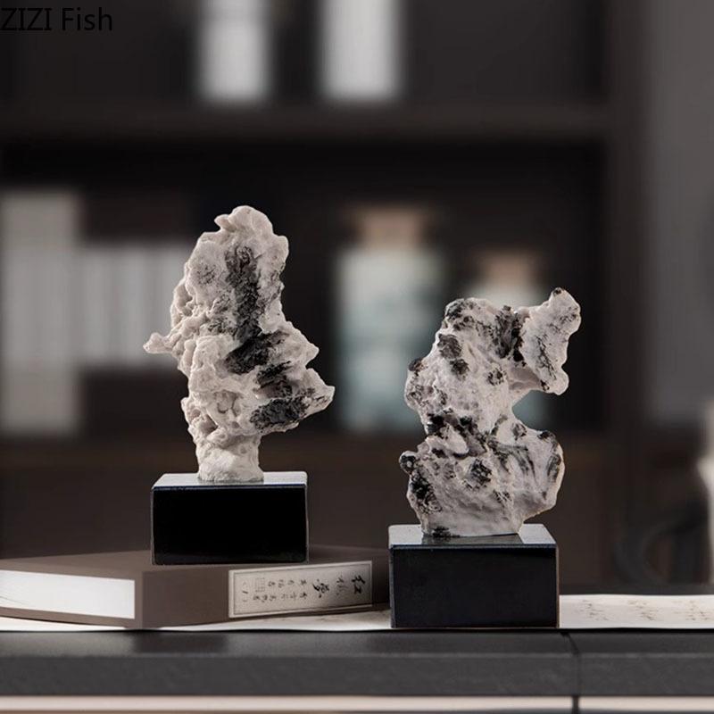 Taihu Stone Rockery Landscape Sculpture Desk Decoration Ornaments  Creative Coral Statue Room Aesthetics Decor Modern Crafts