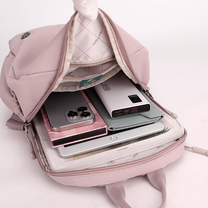 Women's Backpack Large Capacity Solid Color Backpack