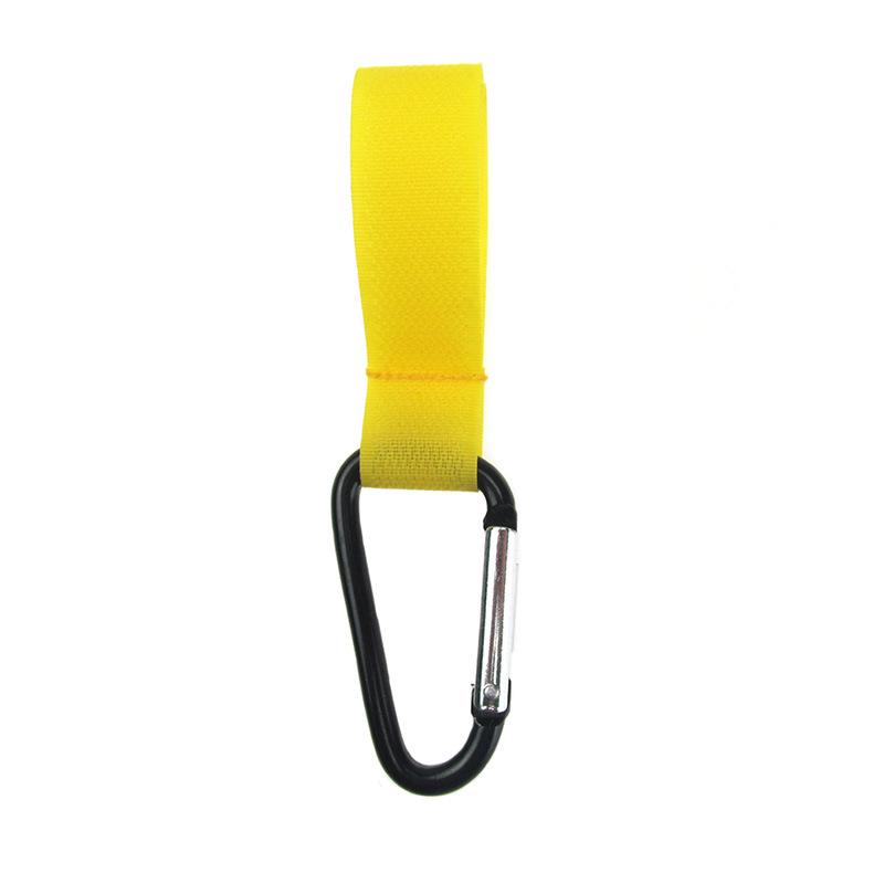 Metal Carabiner Stroller Hook with Nylon Velcro for Mummy Bags