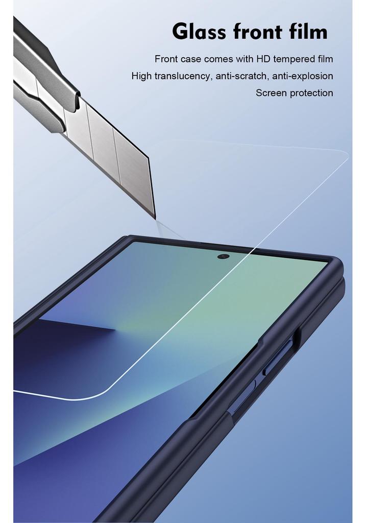 Samsung Galaxy Z Fold 7 Phone Case with Stylus Slot and Hinge Bracket