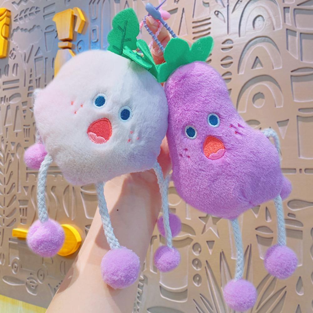 

Брелок для ключей «Крик в виде овоща» с подвеской в виде милой плюшевой игрушки, сумка для подвески в виде плюшевой куклы, пара