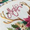 Flower Garland Christmas Embroidery Kit DIY Embroidery Set Xmas Gifts Cross Stitch Set  Adults