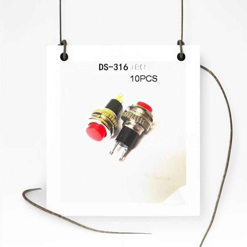 10Pcs 10Mm Momentary Push Button Switch Ds-314 Ds-316 Self Reset Threaded Panel Mount Switch For Diy Electronic Circuit Projects