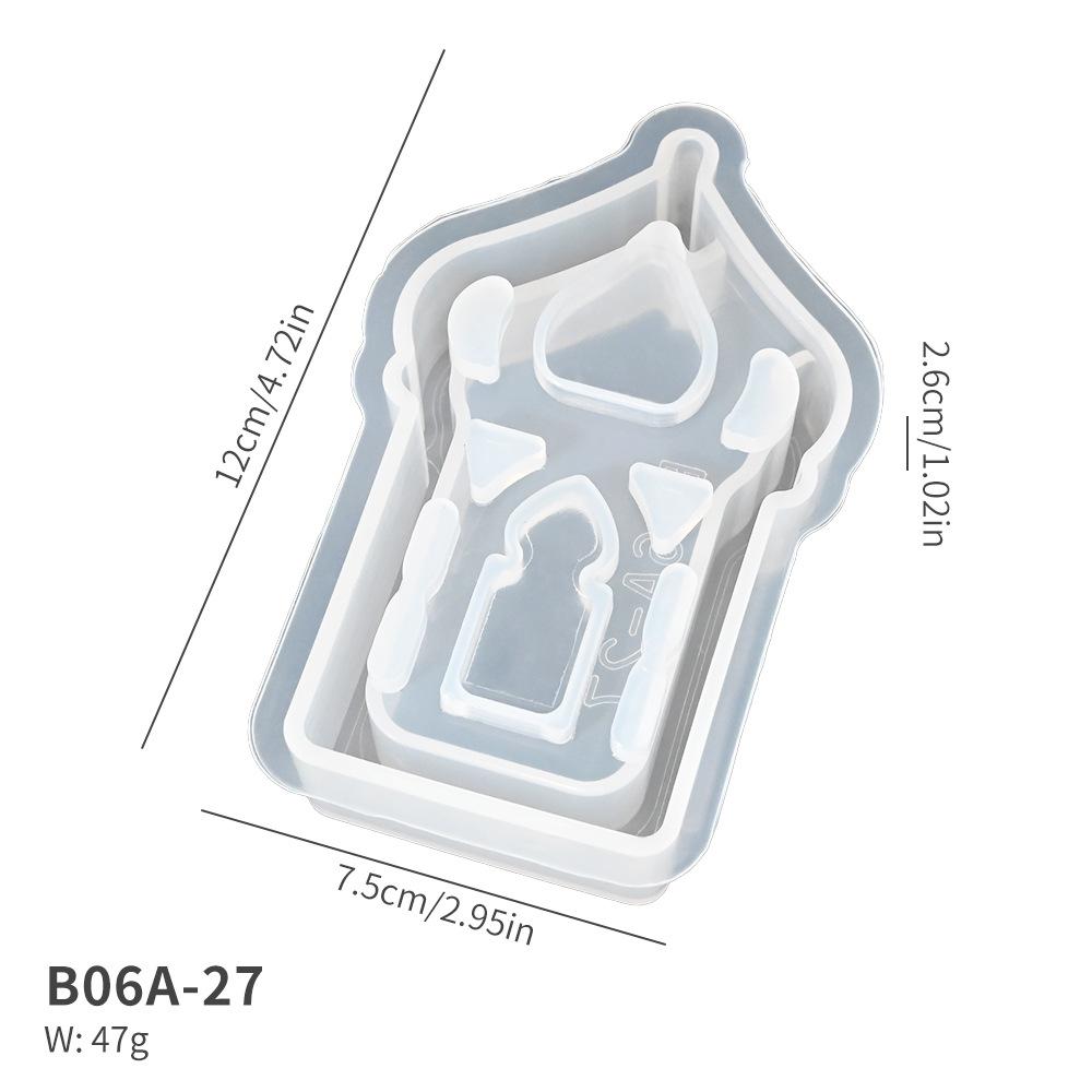 DIY Moon Castle Silicone Mold for LED Lamp Shade Making, Gypsum Casting Mold Ramadan Eid Decoration