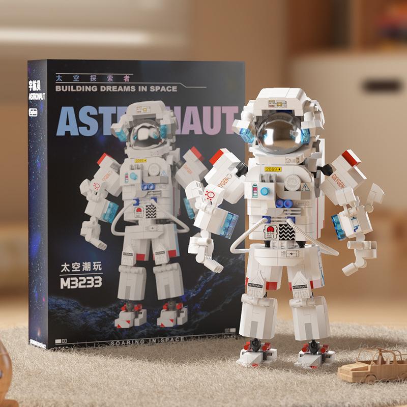 Astronaut Micro Building Blocks Construction Set Shop Mini Block DIY Toy Decoration for Children Mini Bricks Adult Boy Girl Gift