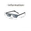Personality Mosaic Sunglasses Funny Wacky Fashion Party Glasses Unisex UV Protection Walk The Show and Stage Performance