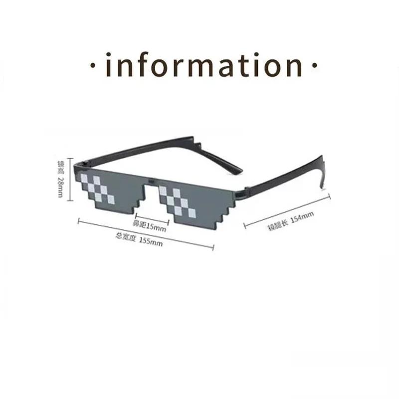 Personality Mosaic Sunglasses Funny Wacky Fashion Party Glasses Unisex UV Protection Walk The Show and Stage Performance