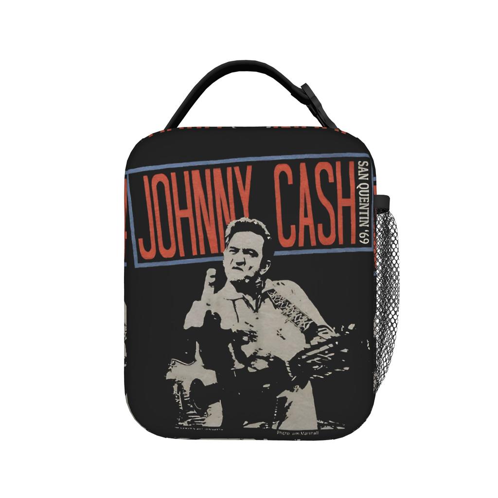 Summer Time With You Insulated Lunch Bags Thermal Bag Lunch Container Johnny Cash Singer Large Lunch Box Tote for Men Women Work