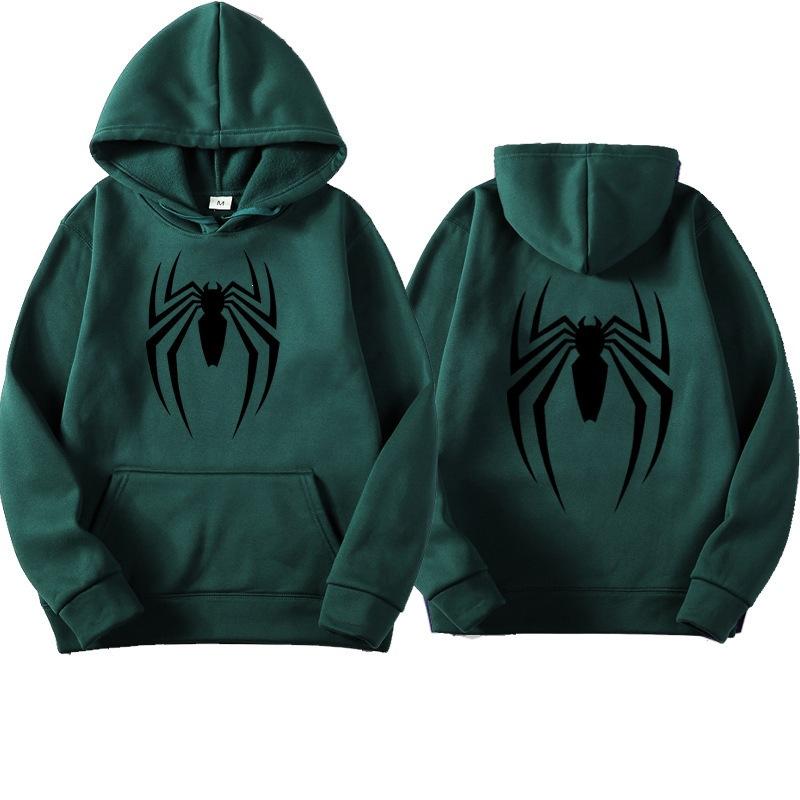 New Men's Sweater Street Fashion Spider Print Sweatshirt Wool Women's Casual Fun Loose Sweater