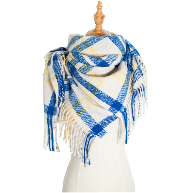 Imitation Cashmere Women Scarf Winter Plaid Fringed Scarve Pashmina Mujer Female Echarpe Hiver Foulard Bufanda Thick Wrap Shawls