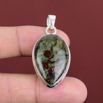 Colgante de Piedra de Sangre de Dragón Colgante de Plata de Ley 925 Colgante Hecho a Mano Piedra Preciosa de Sangre de Dragón Joyería Regalo Para Ella Colgante de Último Diseño
