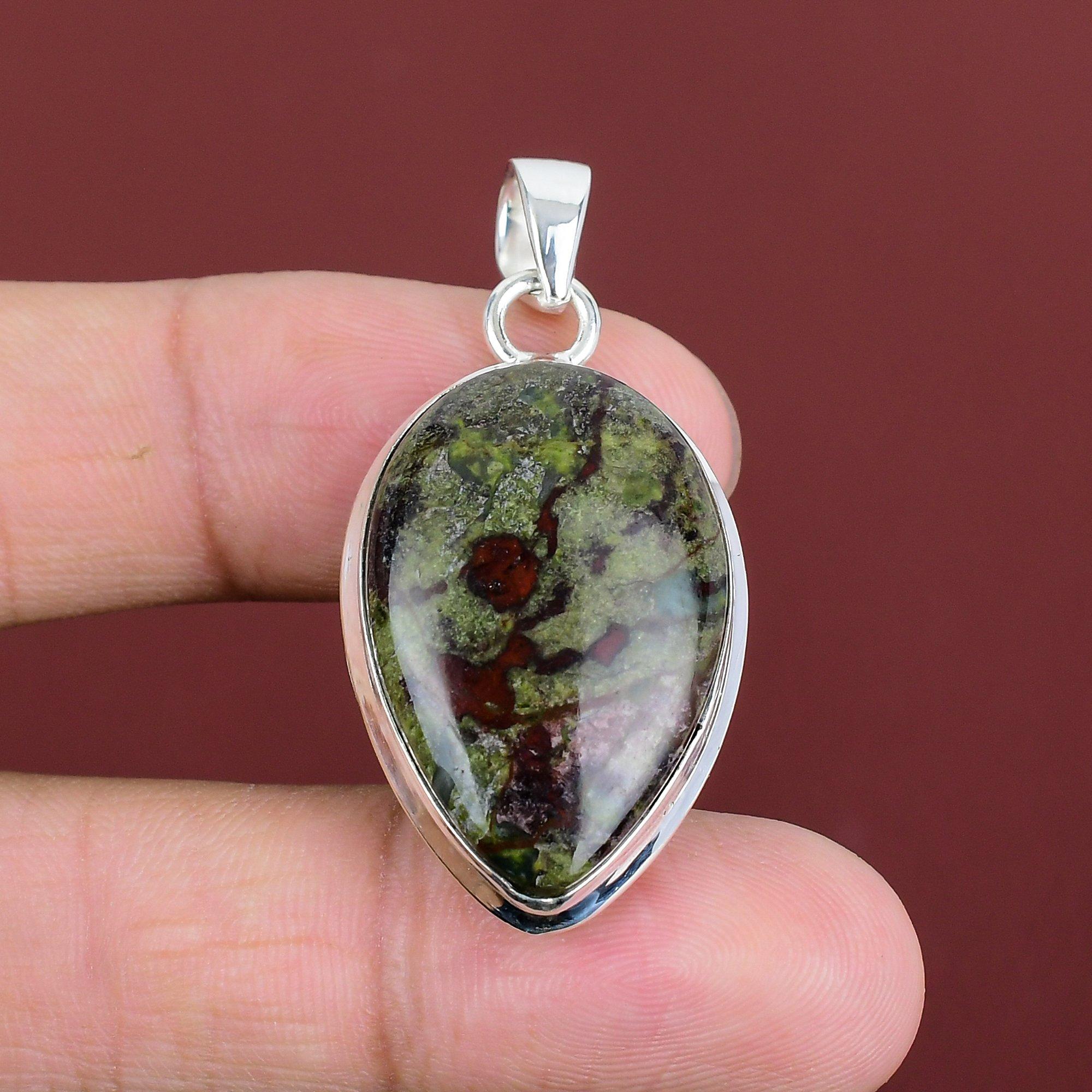 Dragon Bloodstone Pendant 925 Sterling Silver Pendant Handmade Pendant Dragon Bloodstone Gemstone Jewelry Gift For Her Latest Design Pendant