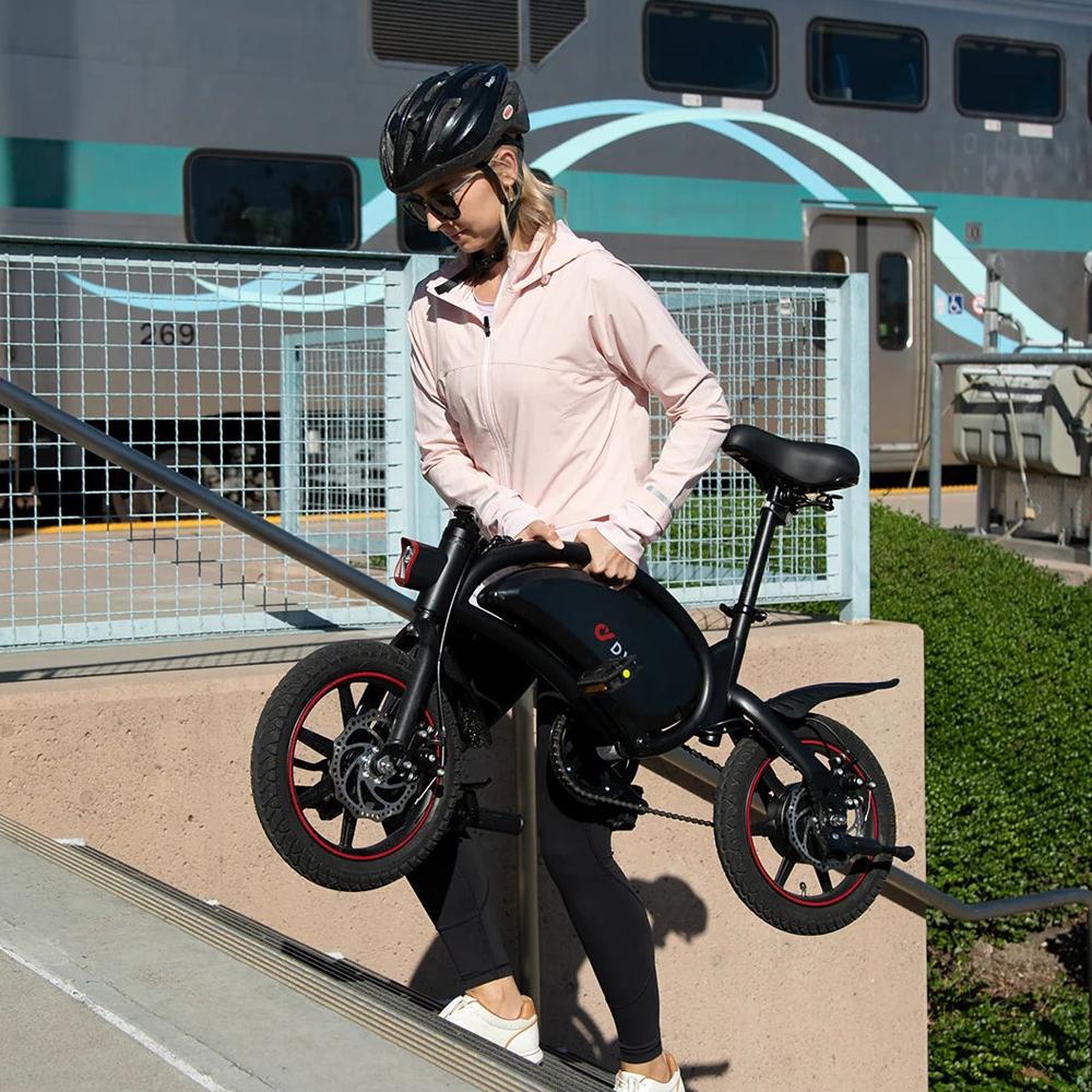 Electric Bicycle DYU D3F 14" 250W Motor Foldable City E-Bike 36V 10AH Dual Disc Brake Top Speed 25Km/h Max Load 120Kg