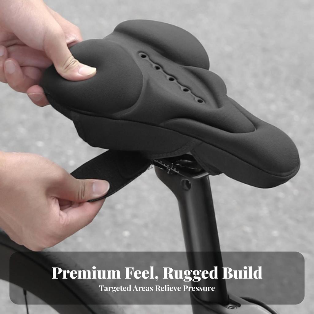 Padded Bike Seat Cover Non-Slip for Cyclists, Commuters