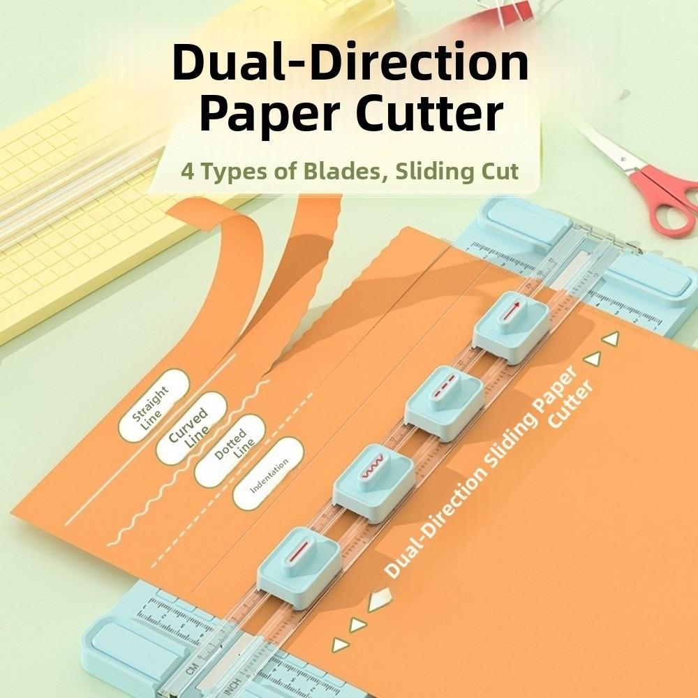 Precision 4-in-1 Paper Cutter Bidirectional Cutting 360-degree Craft Paper Cutter Creasing Dotted Anti-Slip Shredder