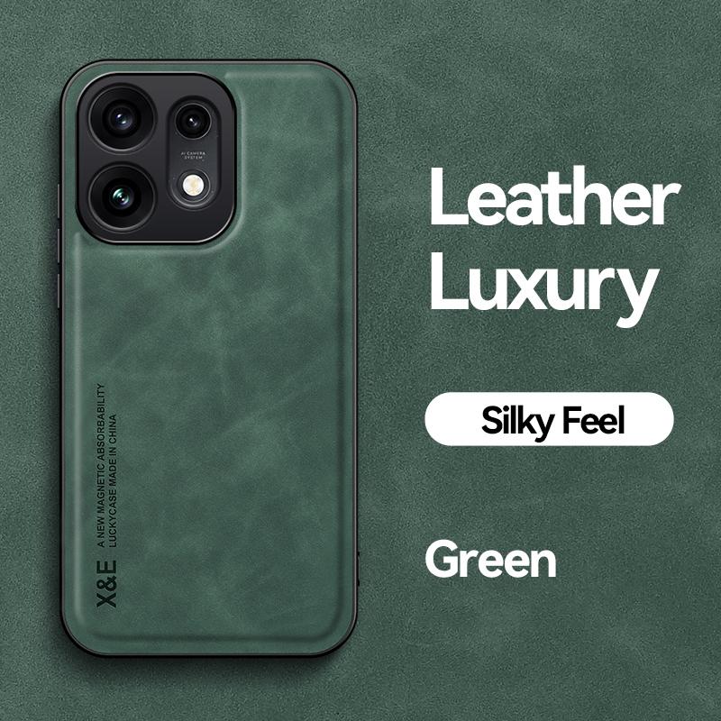 KEYSION Luxury Retro PU Leather Phone Case for OPPO Reno16 Pro 5G Silicone+PC Shockproof Phone Cover for OPPO Reno16 F 16 FS 5G
