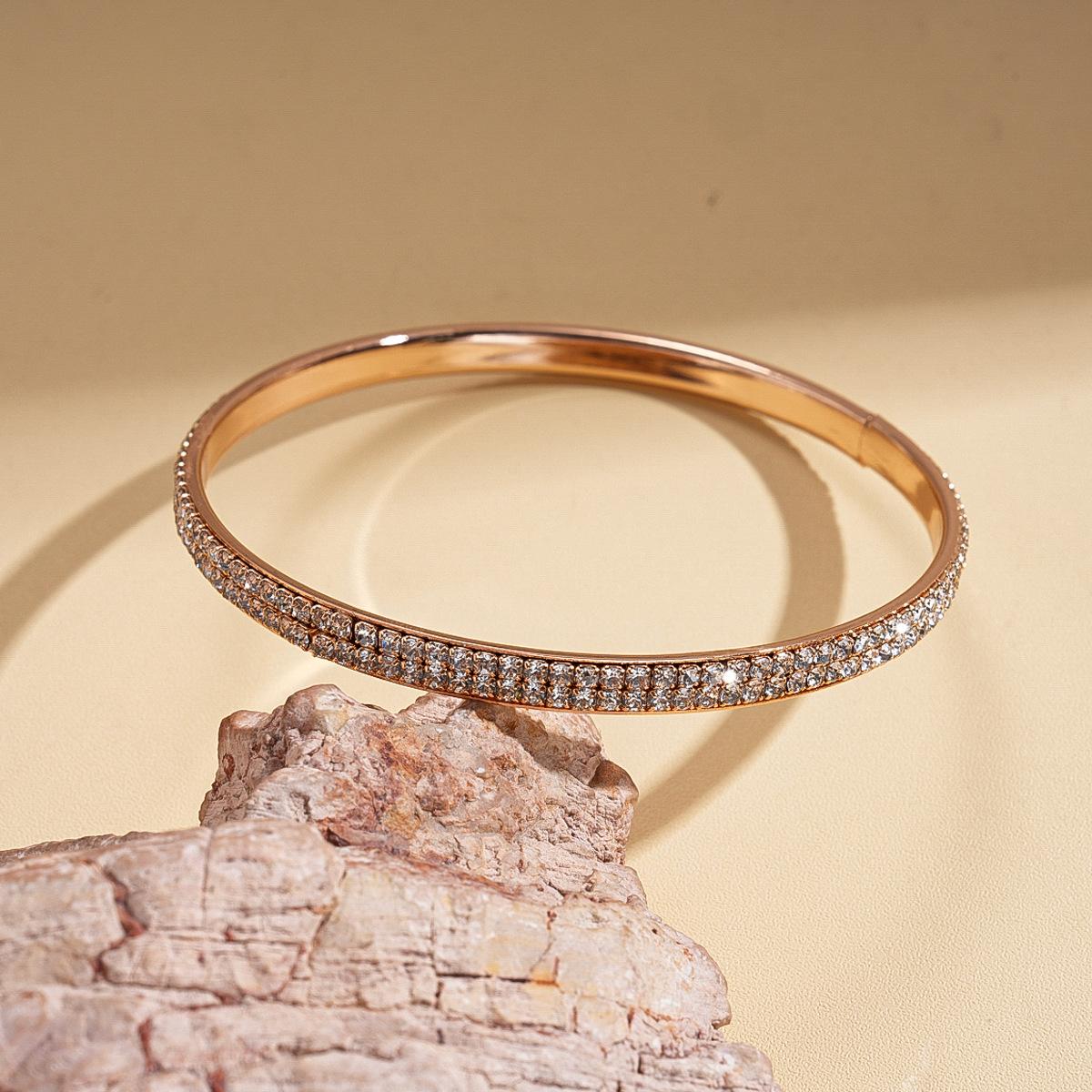 Бриллиантовый Геометрический Круглый Браслет Модный Универсальный Браслет Легкая Роскошь Нишевые Украшения