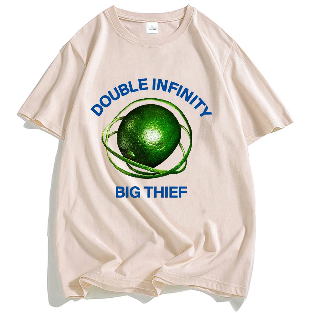 

Double Infinity Lime T-Shirt Big Thief Band Fashion Tshirts Casual Summer O-neck Male T Shirt Cotton Loose Unisex Streetwear M