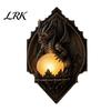 Durable Resin Wall Art for Garden Windowsill Vintage Crow On Branch Lamp, Gothic Dragon Sconce Mounted Light Fixtures Bedroom Living Room Bedroom,