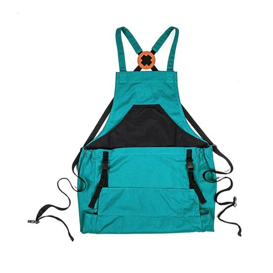 

Садовый фартук, большой глубокий мешочек, фартук для сбора фруктов, легкий доступ, дизайн с защелками, рабочий фартук для домашнего сада синий