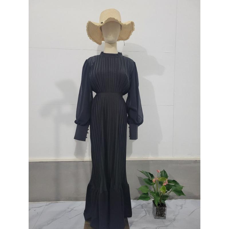 European and American Temperament Light Mature Style Women's Spring New Dress Long Pleated Skirt