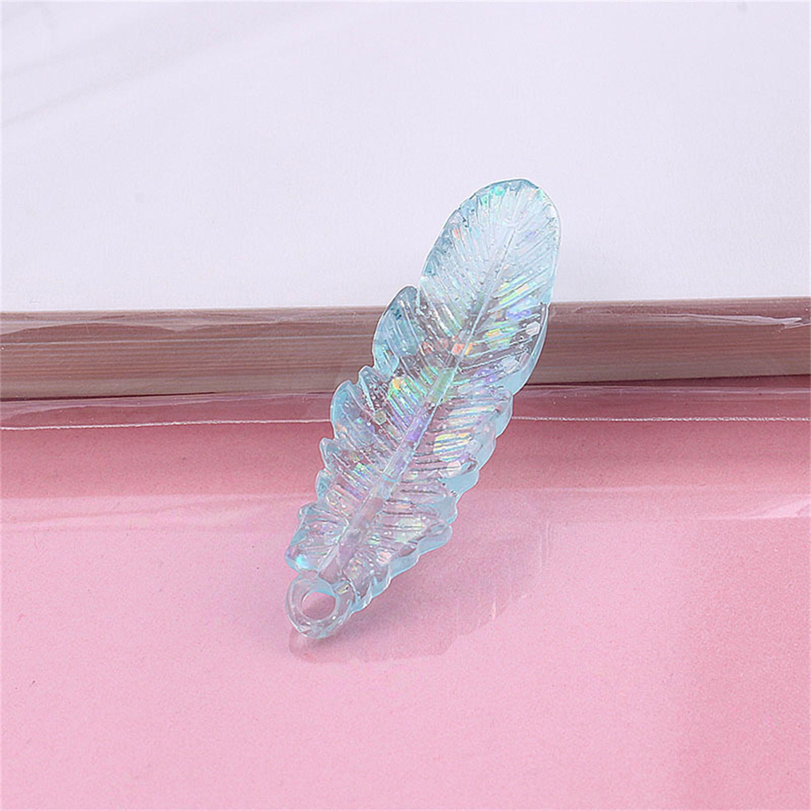 

Неровные края Цвет перьев смолы Плоская задняя часть DIY серьги Декоративные аксессуары One Size