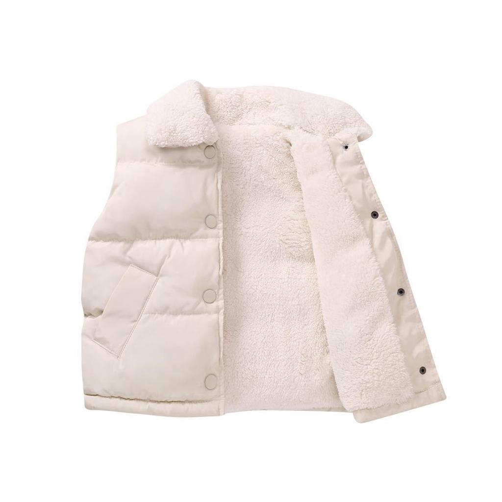 Baby Boys Girls Vest Autumn Spring Sleeveless Turn-down Collar Jacket Young Children Coat Kids Warm Waistcoat Outwear Clothes Casual