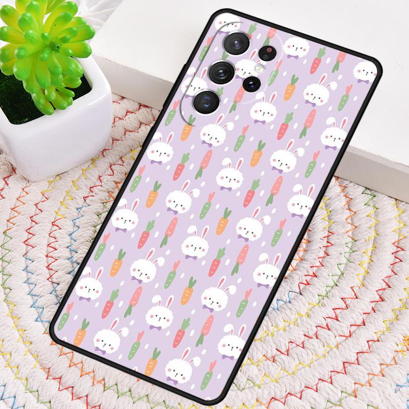 Cute Cartoon Carrot Pattern Phone Case for Samsung Galaxy Note 10 Pro S26 Ultra S23 S24 FE S25 S21 S22 PLUS Shockproof Cove