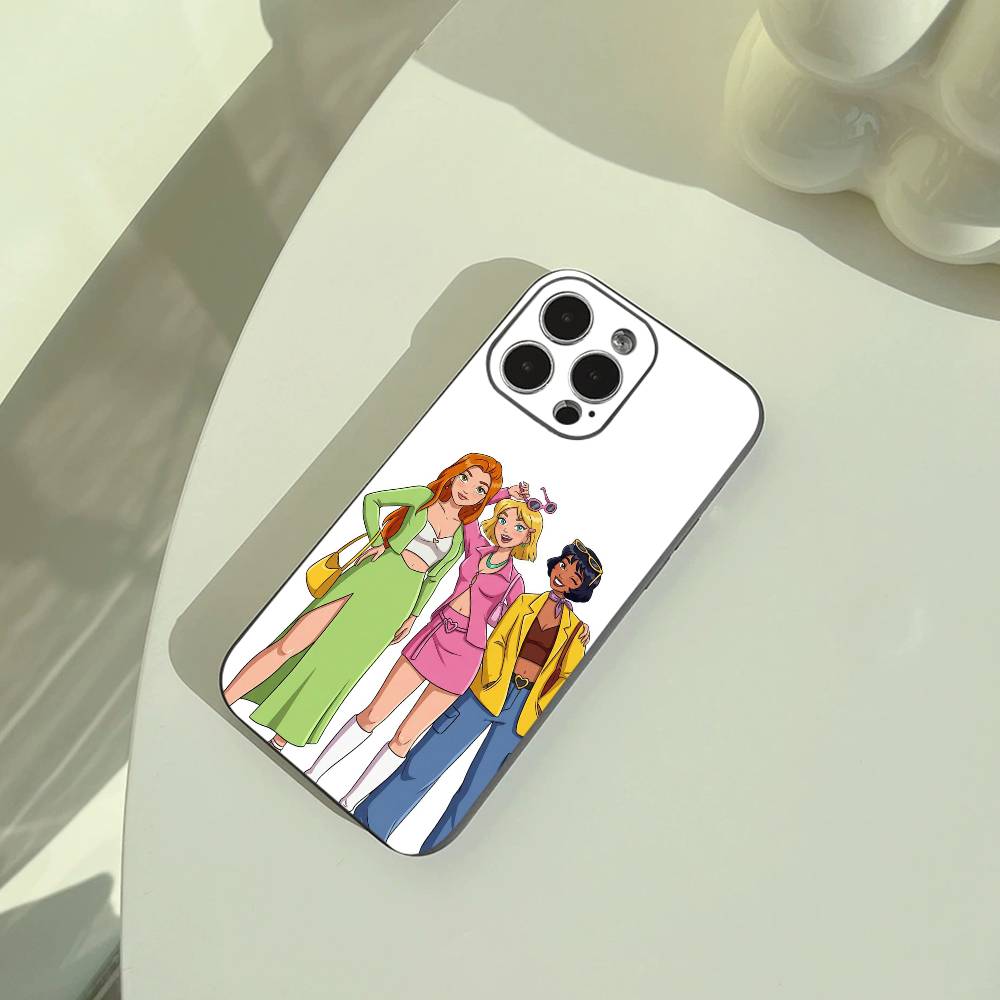 

Classic animation T-Totally- Spies Phone Case For iPhone 17,16,15,14,13,12,11 Pro Max,16Plus,XS Soft Black Cover iPhone12PRO