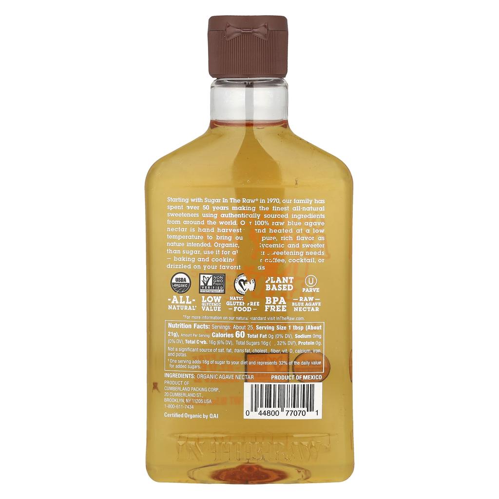 In the Raw, Organic Agave In The Raw®, Light Agave, 18.5 Oz (525 G)