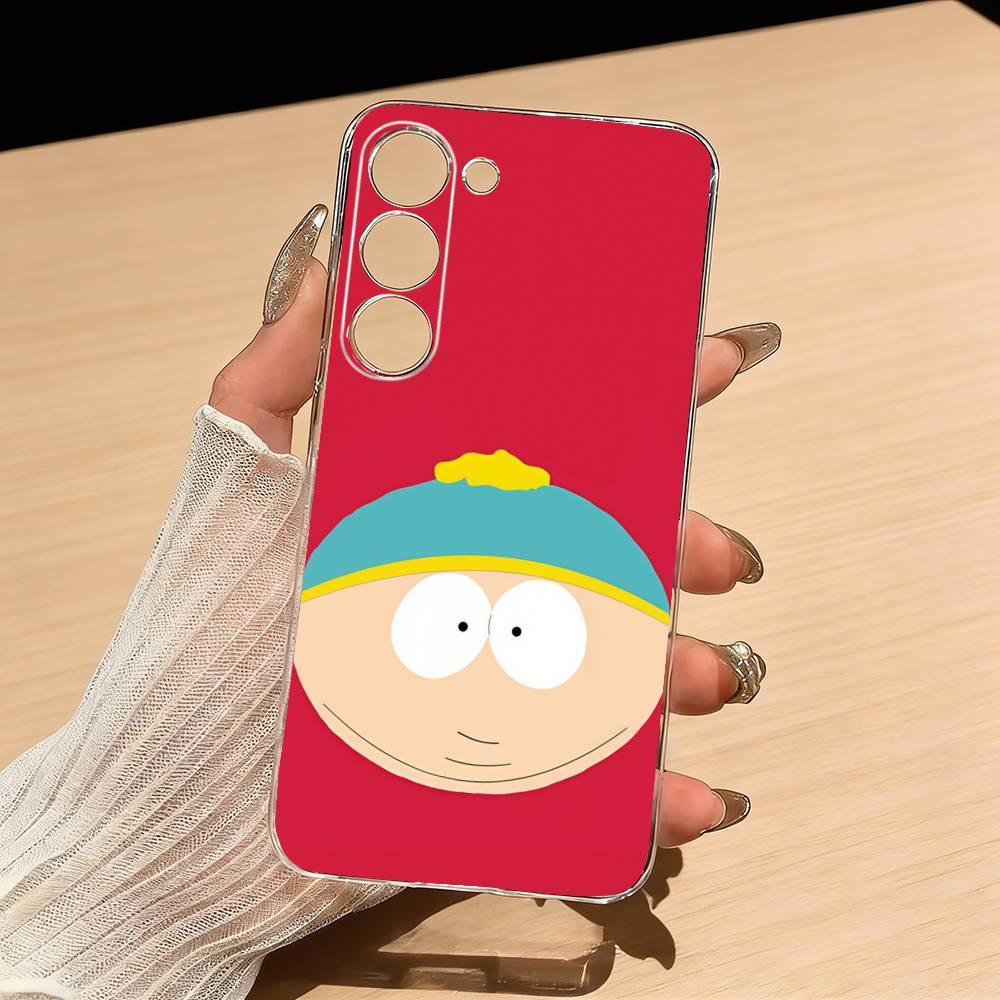

S-South P-Park Cartoon Phone Case For Samsung S25,S24,S21,S22,S23,S30,Ultra,S20,Plus,Fe,Lite Transparent Cover Samsung S30Ultra5G