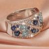 Bohemian Women's Couple's Fashionable and Elegant Glass Zircon Gift Ring