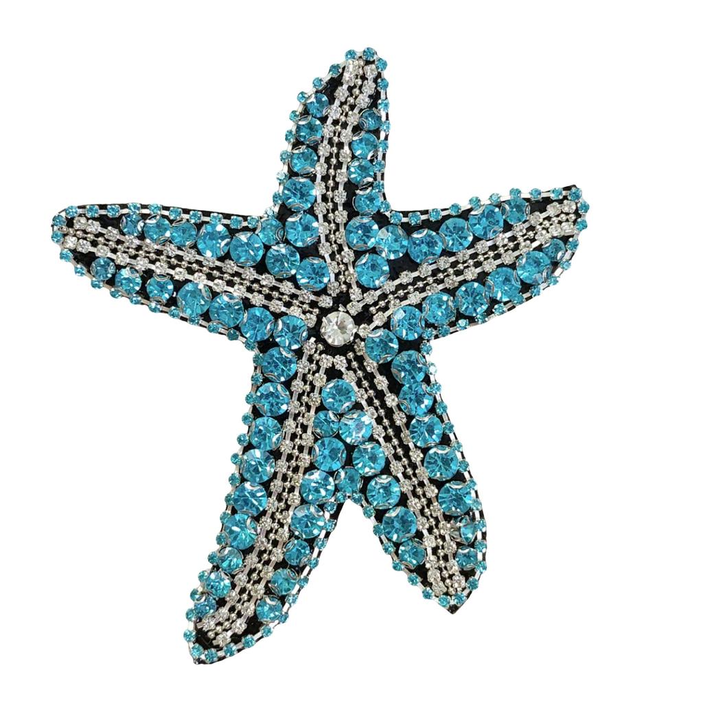 Fashionable Starfishes Rhinestones Patches Sophisticated Wedding Patches for Creative Projects