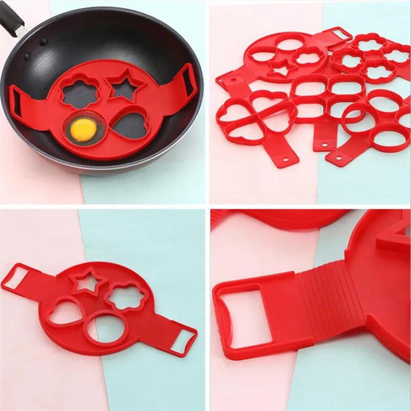 Stampo per Frittelle d'Uovo Anello per Pancake in Silicone Antiaderente Cuoci Uova Formatore per Uova Fritte Stampini per Omelette Accessori per la Cottura in Cucina