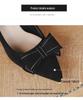 Women's French-Style Suede High Heels: Spring/Autumn 2024, Black, All-Match, Thick Heel, Shallow Mouth