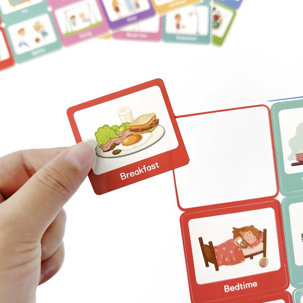 Children's Visual Time Chart Non Verbal Communication Visual Assistance Schedule Planning Daily Card Early Educational Toys