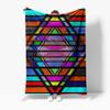 Colorful Geometric Pattern Flannel Printed Blanket Suitable for All Seasons Suitable for Living Room Office Sofa and Travel