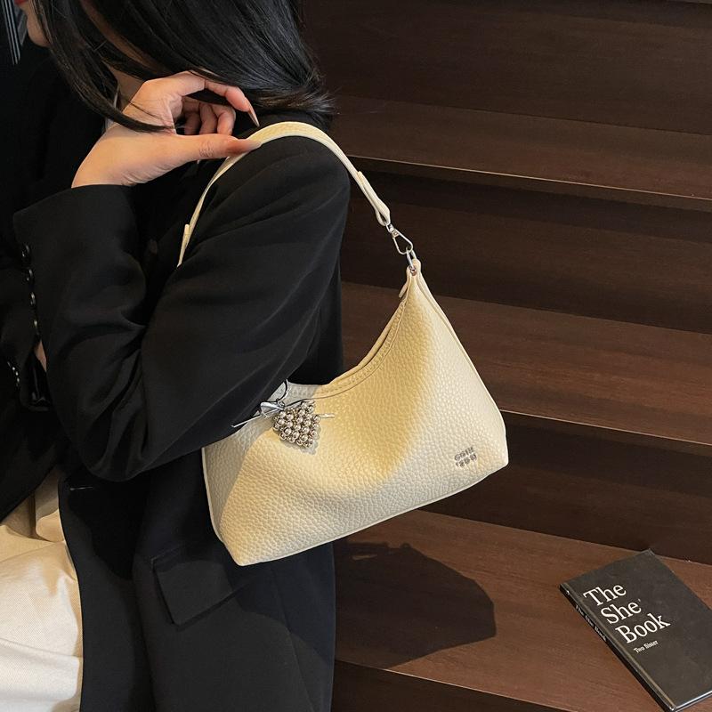 One shoulder messenger bag women's bag 2025 new summer tote bag large capacity dumpling bag