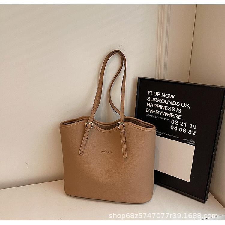 Large-capacity Commuting High-end Tote Bag for Women 2025 New Shoulder Bag Simple Fashion Hand-to-arm Bag