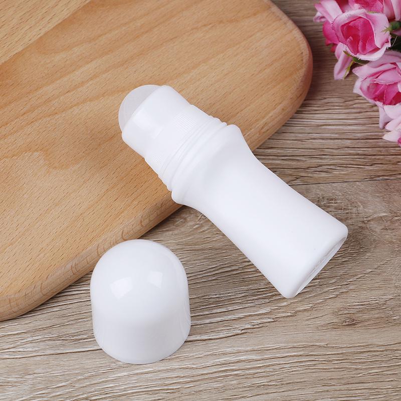 5Pcs 30Ml Plastic Roll On Bottle White Deodorant Container Essential Oil Perfume
