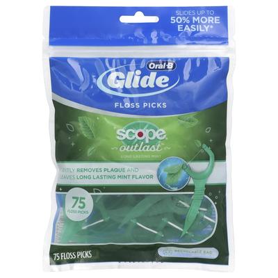 Oral-B, Scope® Outlast™ Disposable Floss, Mint, 75 Count Disposable Floss