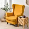 Sloping Arm King Back Stuhl- und Fußstützenbezug, elastischer Sessel Wingback Wing Sofa Back Sfa Cover Stretch Protector Home Decor