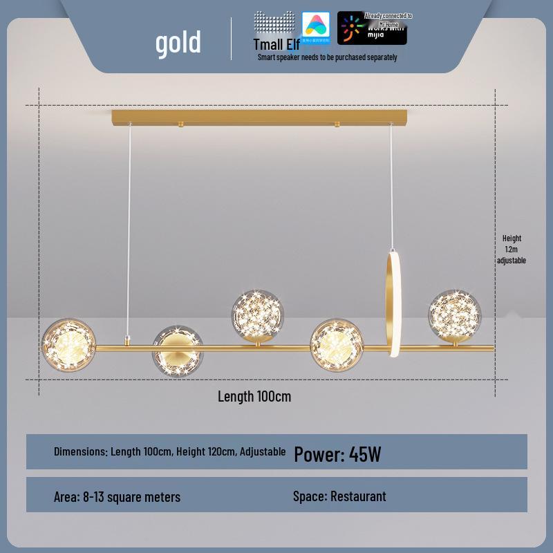 Jiudu Starry Sky Pendant Light: Modern Luxury for Home & Restaurant