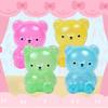 Glitter Bear Squeeze Toy Stress Relief Foam Bead Filled Bear Sensory Toy Anxiety