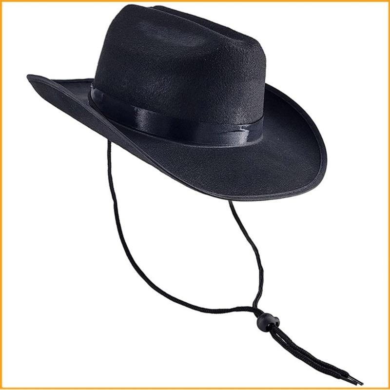 Kreativer Cosplay Cowboyhut Der West-Typ Hut mit großer Krempe Fahrradmaske Cowboy Jazz-Accessoires für erwachsene Männer und Frauen