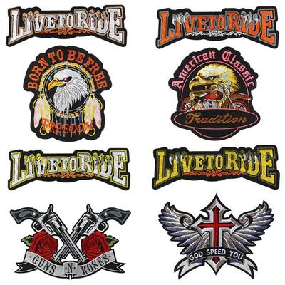 Grote Geborduurde Adelaar Patch voor Motorjas Decoratie