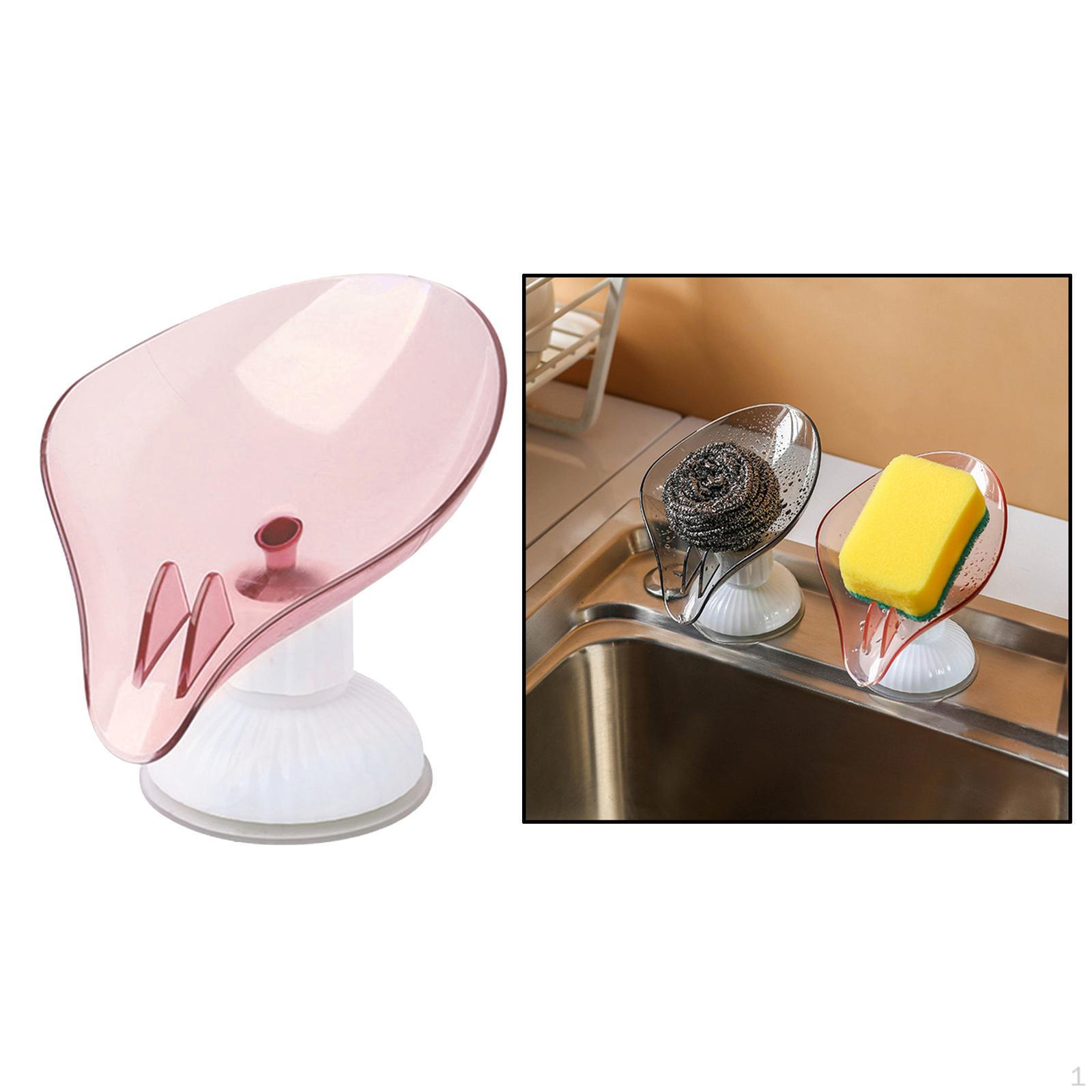 Shape Soap Box, Self Draining Holder Plastic Dish Decorative Drainage for розовый